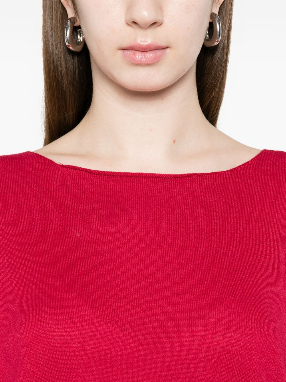 Beyou Beyou Cotton boat-neck sweater