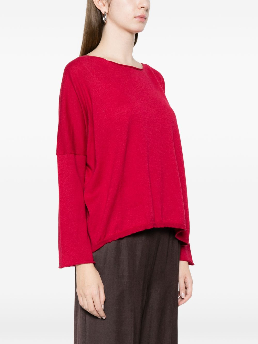 Beyou Beyou Cotton boat-neck sweater