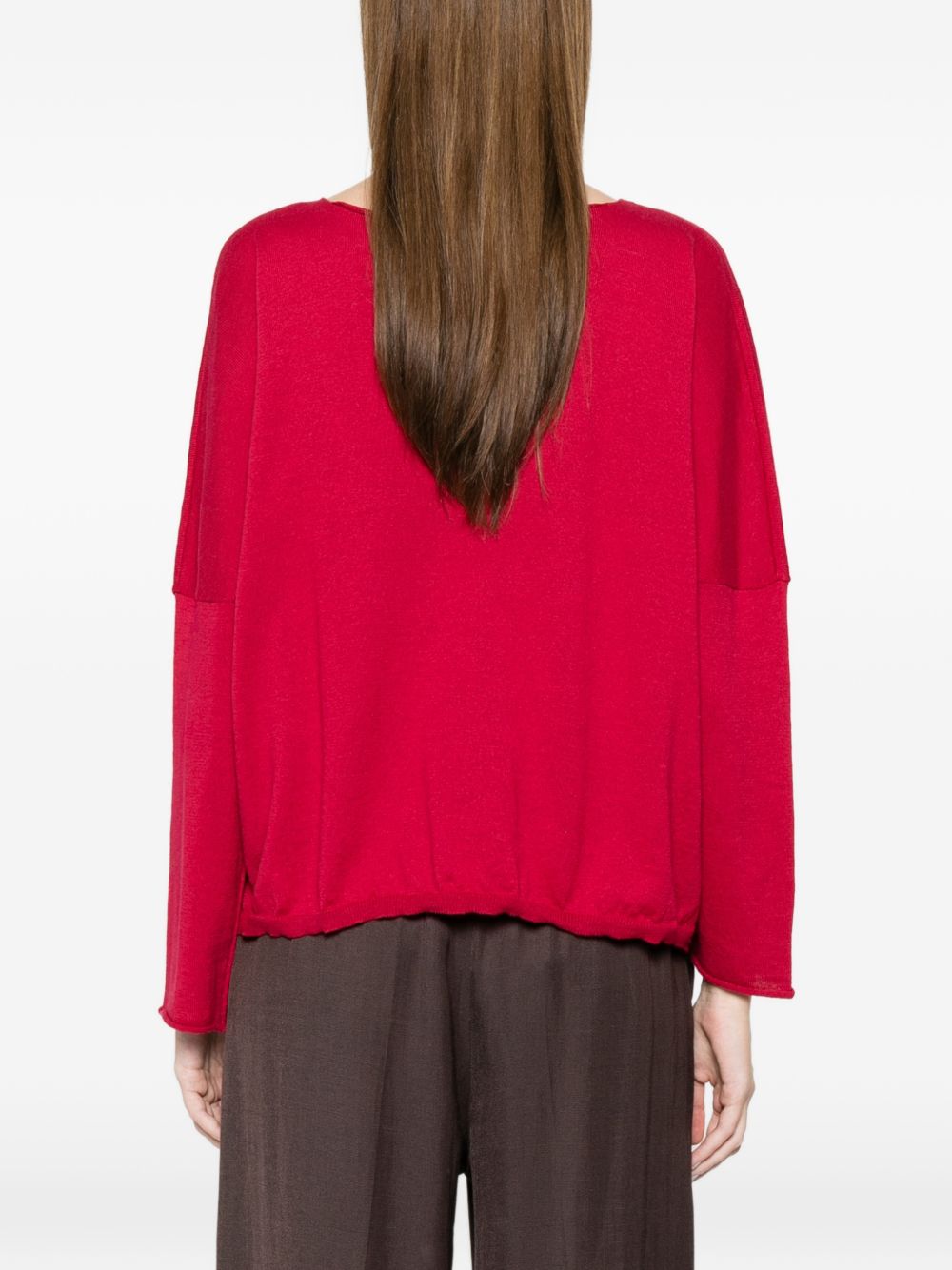 Beyou Beyou Cotton boat-neck sweater