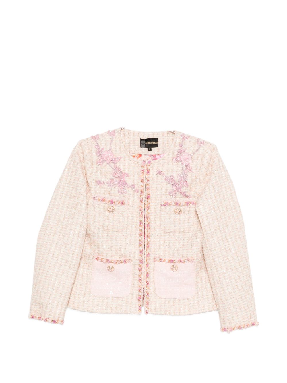 MINIME PARIS Minime Paris Cotton blend crewneck jacket