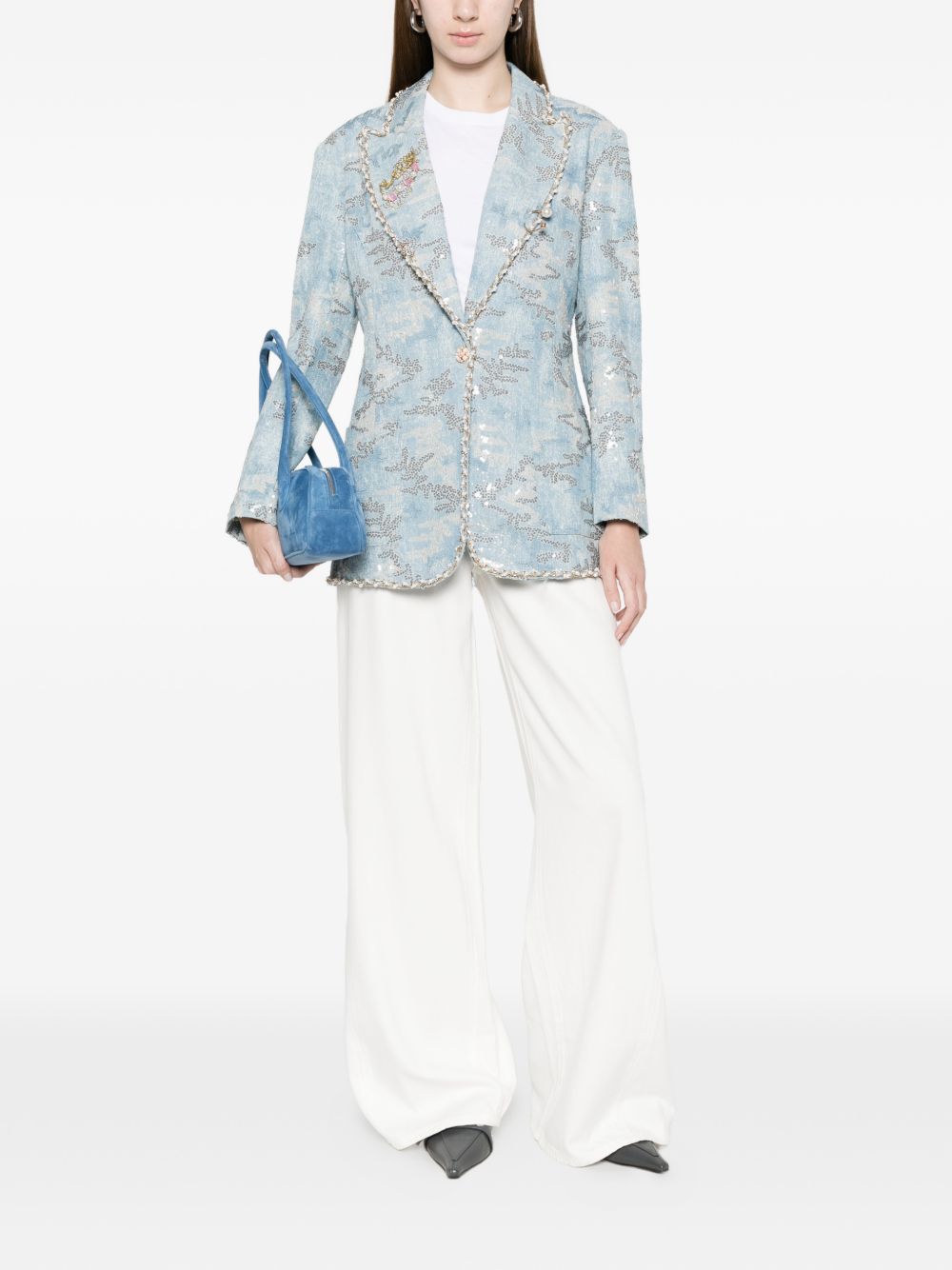MINIME PARIS Minime Paris Printed single-breasted jacket