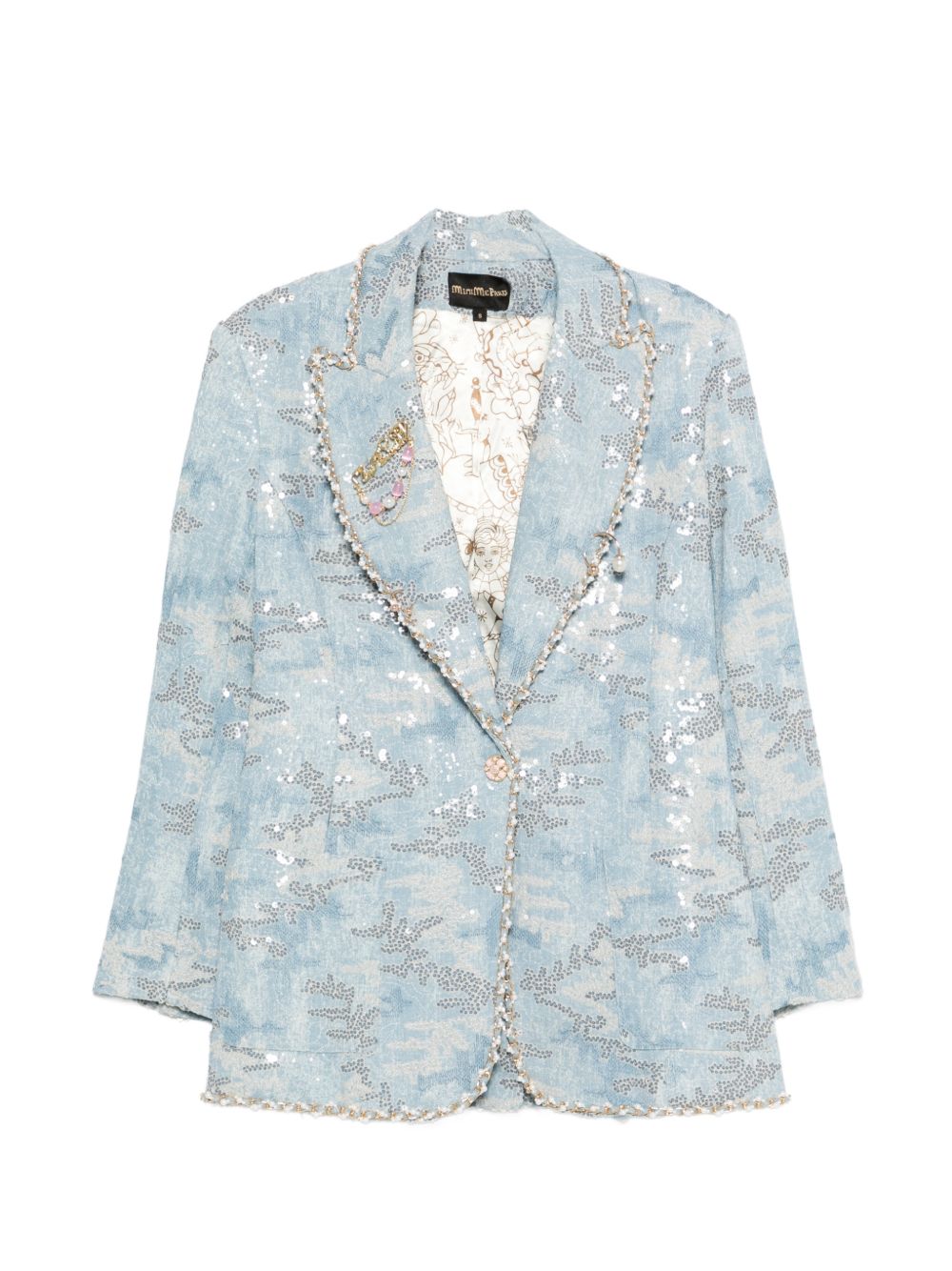 MINIME PARIS Minime Paris Printed single-breasted jacket
