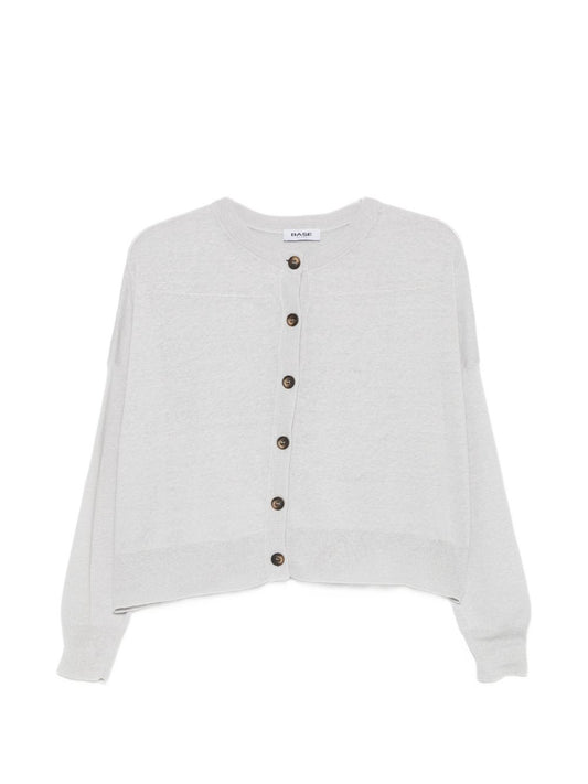 Base Base Linen and cotton blend cardigan