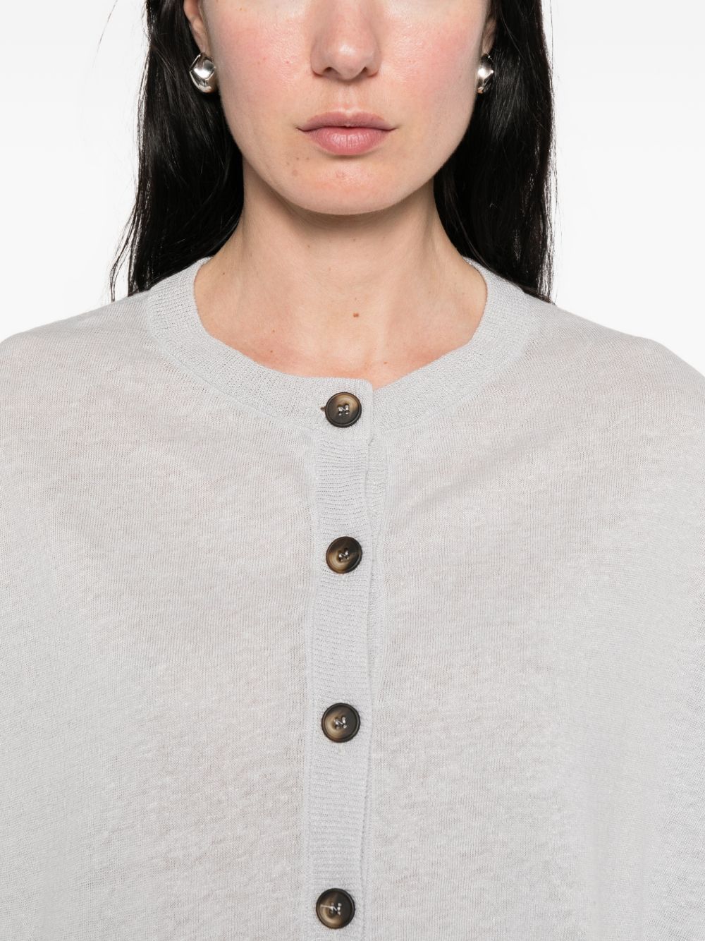 Base Base Linen and cotton blend cardigan