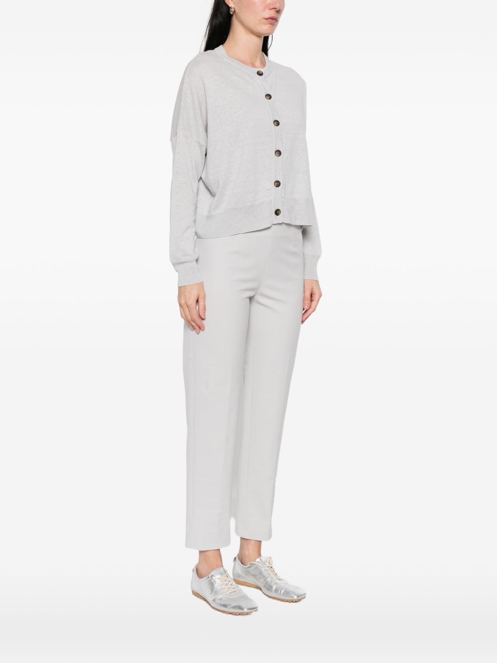 Base Base Linen and cotton blend cardigan