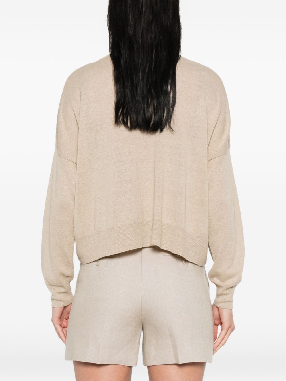 Base Base Linen and cotton blend cardigan