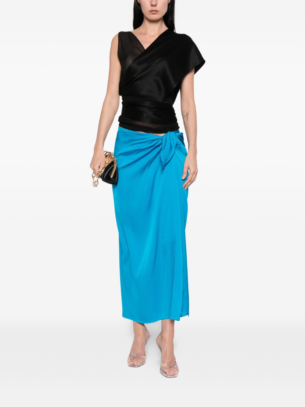 Silk95Five Silk95Five French Tie silk skirt