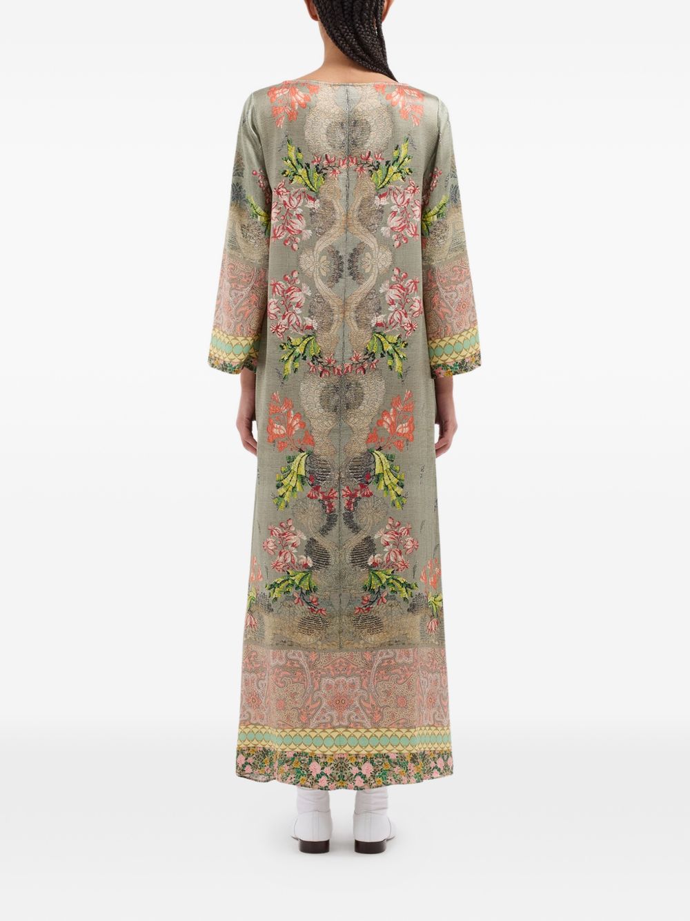 Pierre Louis Mascia Pierre Louis Mascia A-line silhouette Printed silk dress