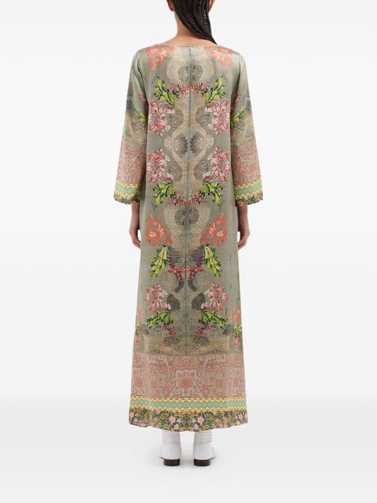 Pierre Louis Mascia A-line silhouette Printed silk dress