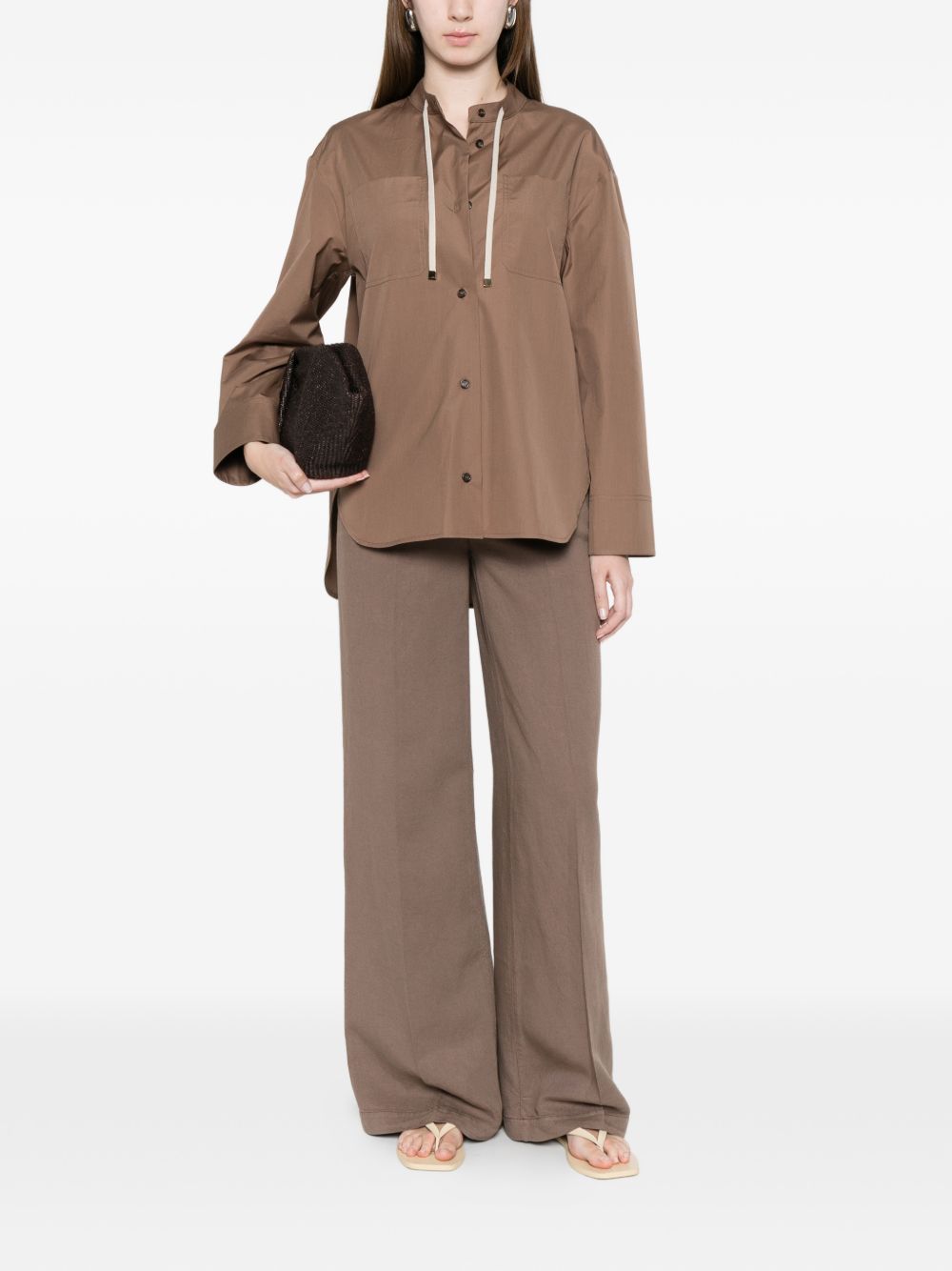 Via Masini 80 Via Masini 80 Linen wide-leg trousers