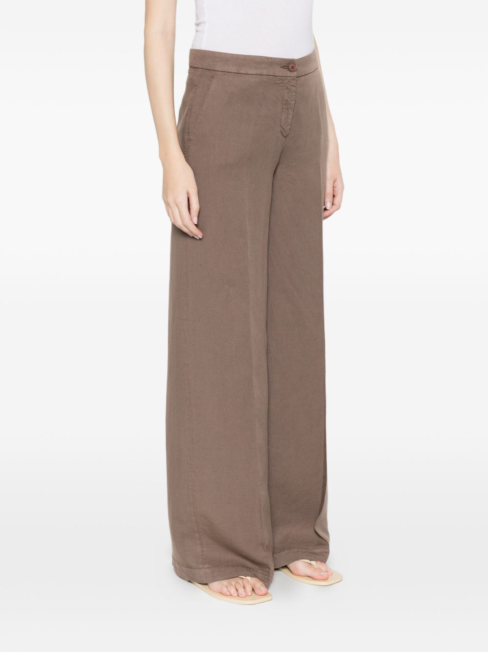 Via Masini 80 Via Masini 80 Linen wide-leg trousers