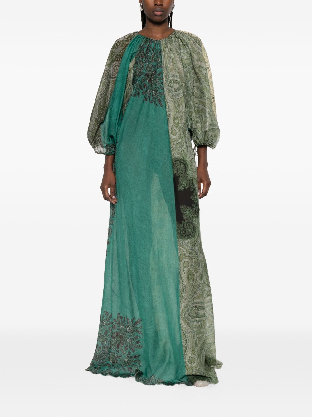 Pierre Louis Mascia Pierre Louis Mascia Pritned cotton and silk dress