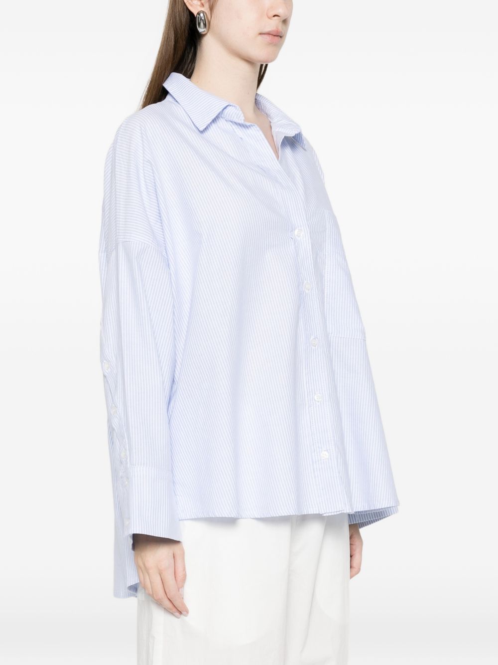 White Sand White Sand Striped cotton shirt