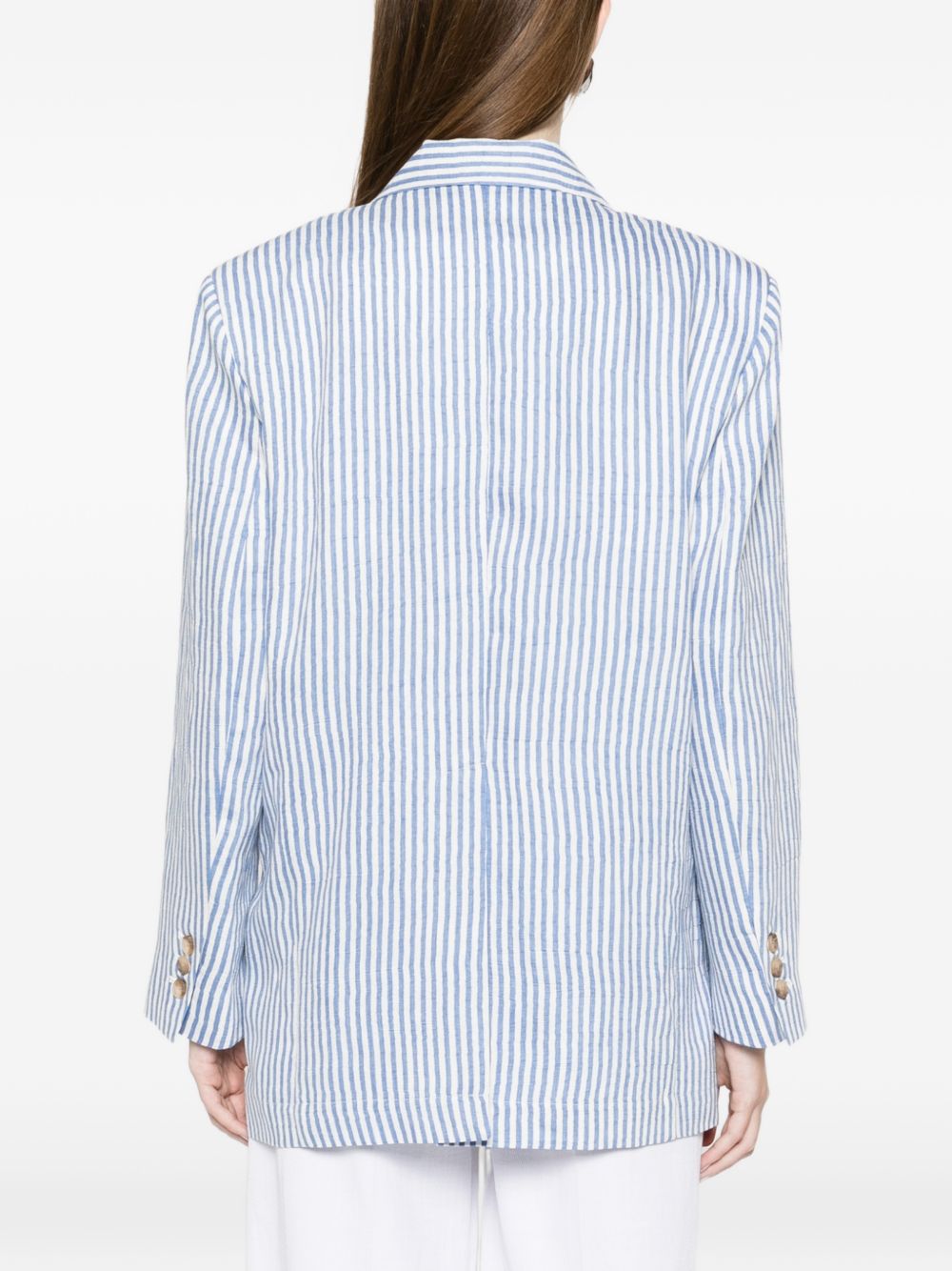 White Sand White Sand Linen blend single-breasted jacket