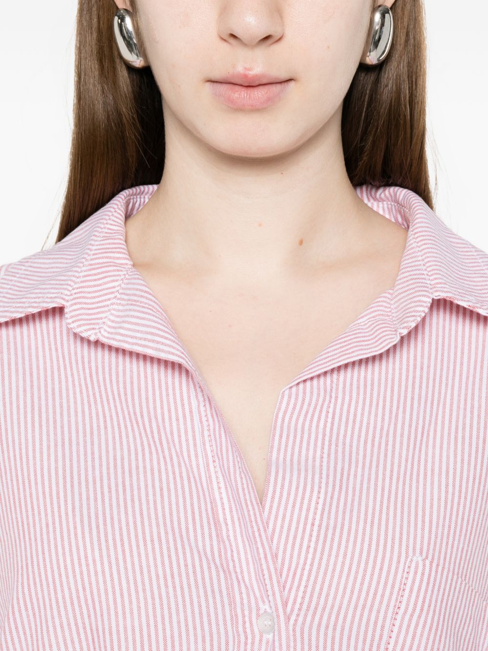 White Sand White Sand Striped cotton shirt