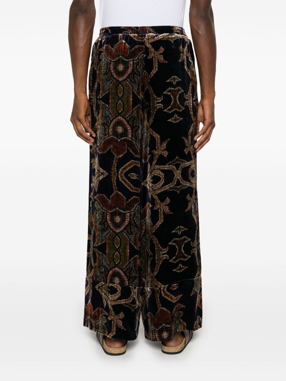 Pierre Louis Mascia Pierre Louis Mascia Silk printed trousers
