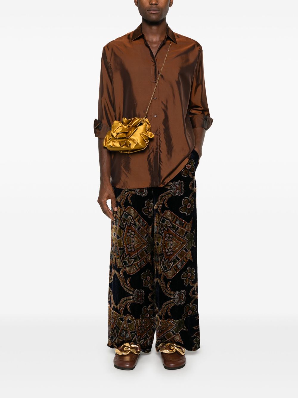 Pierre Louis Mascia Pierre Louis Mascia Silk printed trousers