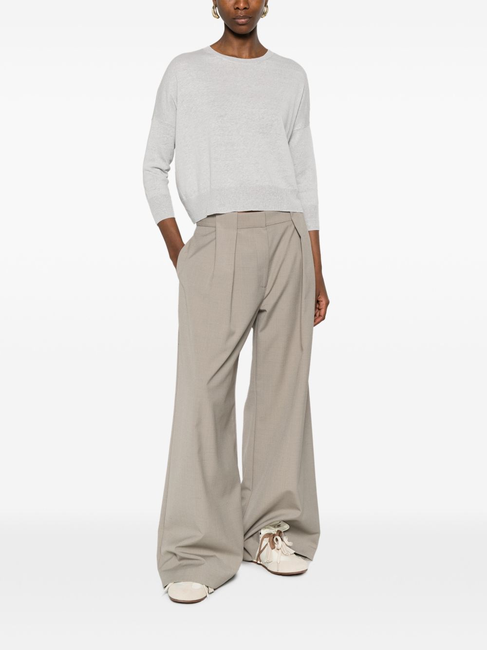 Base Base Linen and cotton blend sweater