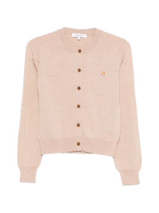 Maison Kitsuné Maison Kitsuné Maison KitsunÃ© Baby Fox wool cardigan