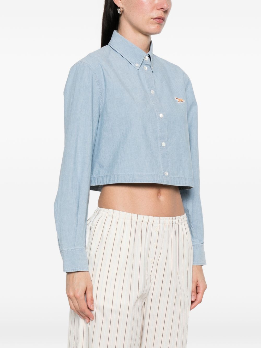 Maison Kitsuné Maison Kitsuné Maison KitsunÃ© Baby Fox cropped shirt