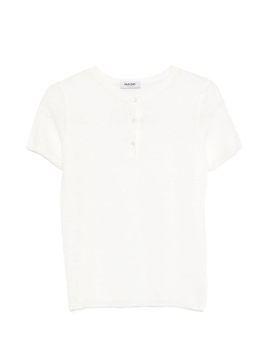 Base Base Linen and cotton blend t-shirt