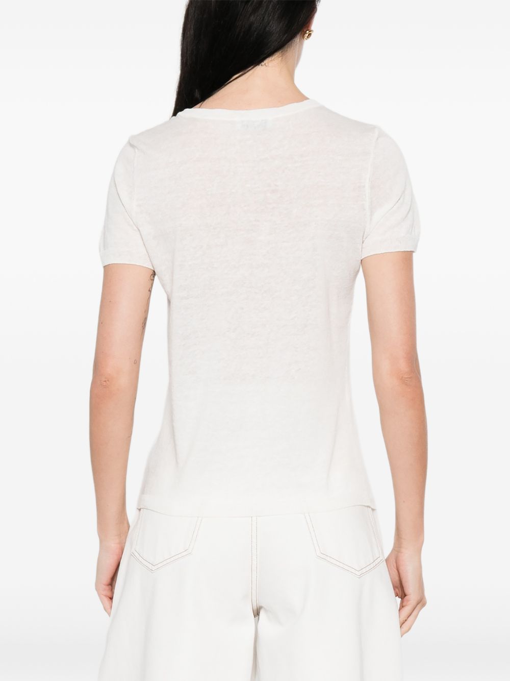 Base Base Linen and cotton blend t-shirt