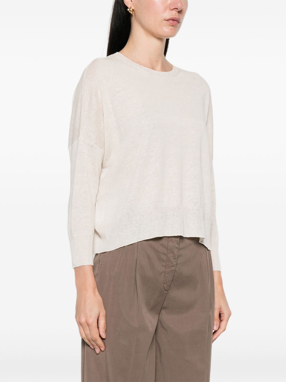Base Base Linen and cotton blend sweater