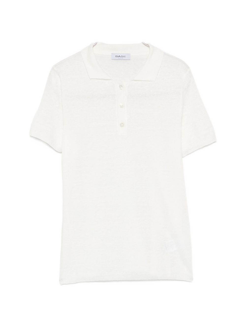 Base Base Linen and cotton blend polo shirt