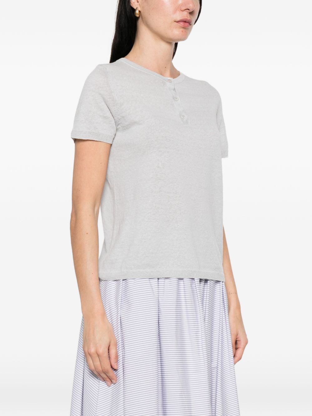 Base Base Linen and cotton blend t-shirt