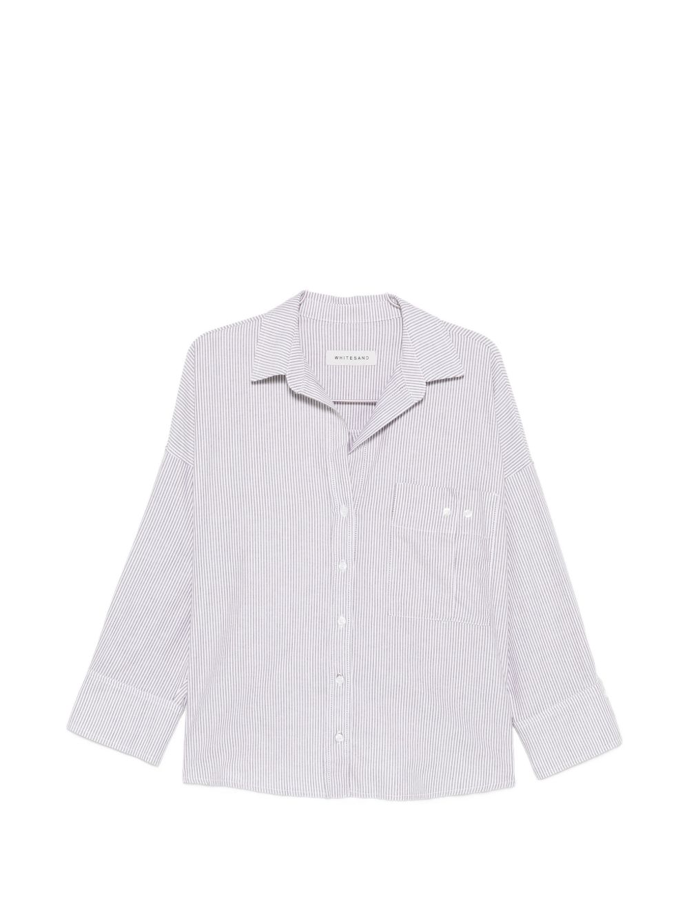 White Sand White Sand Striped cotton shirt