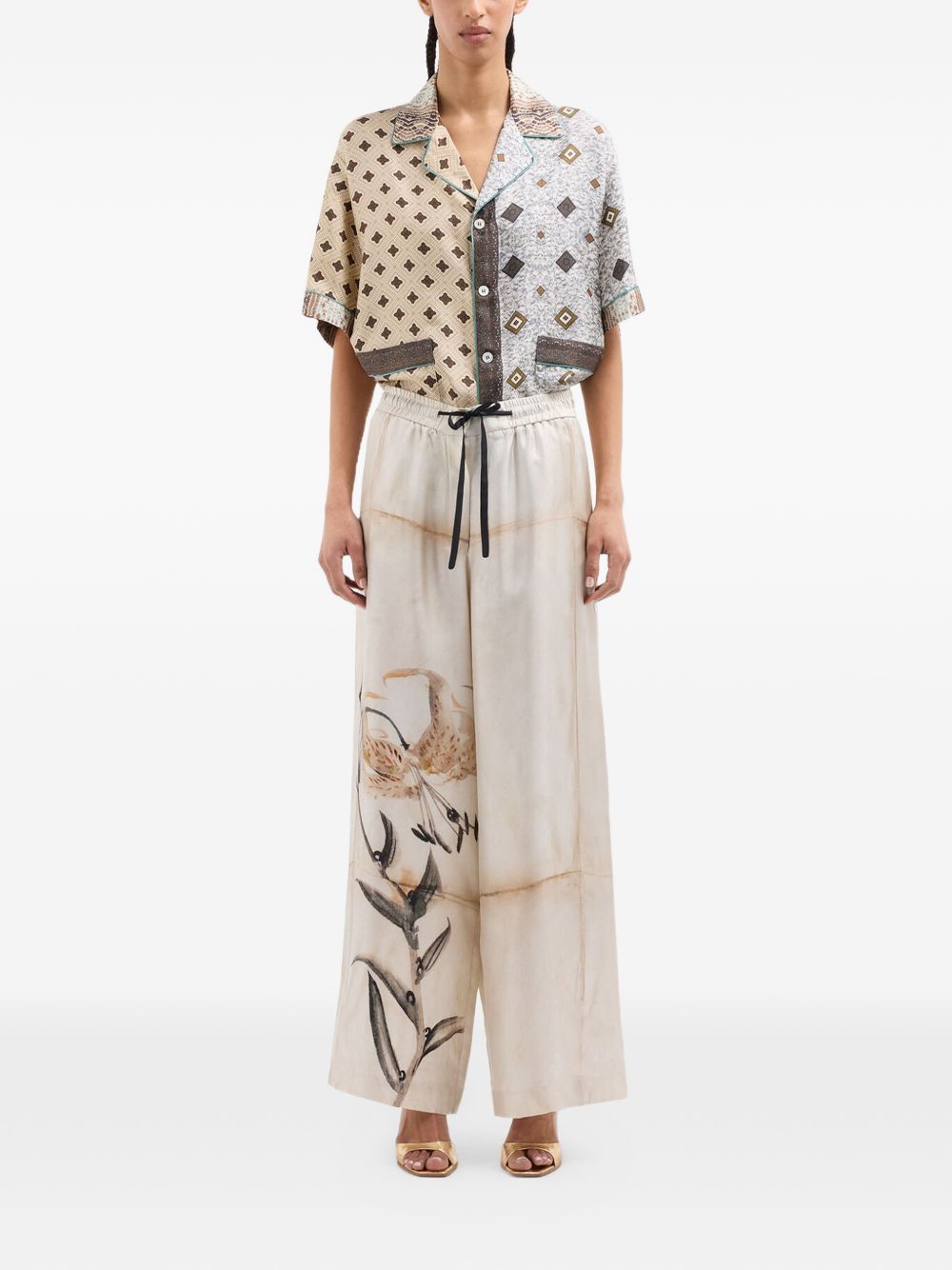 Pierre Louis Mascia Pierre Louis Mascia Printed silk trousers