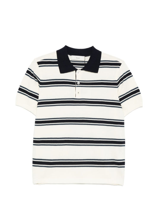 Dunst Dunst Striped cotton polo shirt