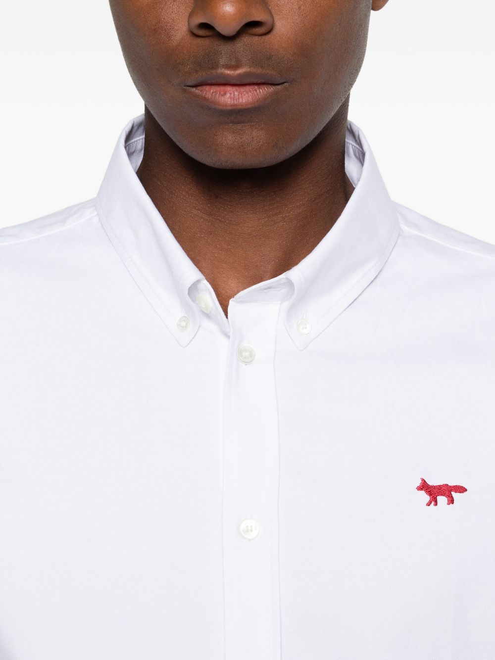 Maison Kitsuné Maison Kitsuné Maison KitsunÃ© Profile Fox cotton shirt
