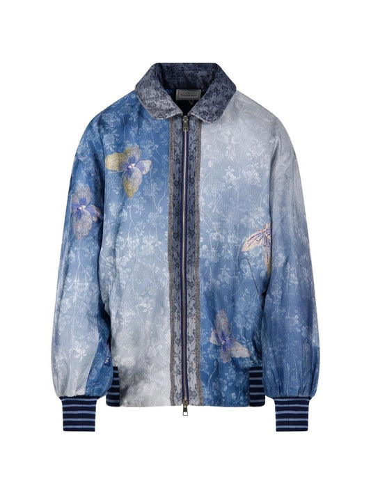 Pierre Louis Mascia Pierre Louis Mascia Printed silk bomber jacket