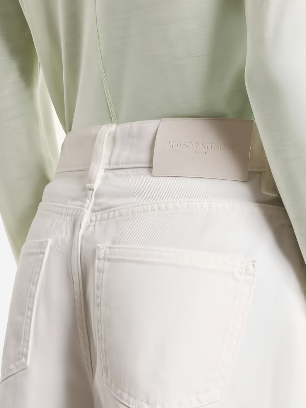 Maison Kitsuné Maison Kitsuné Maison KitsunÃ© Denim cotton shorts