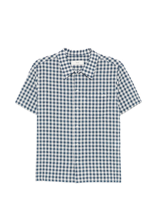 Dunst Dunst Checked cotton blend shirt