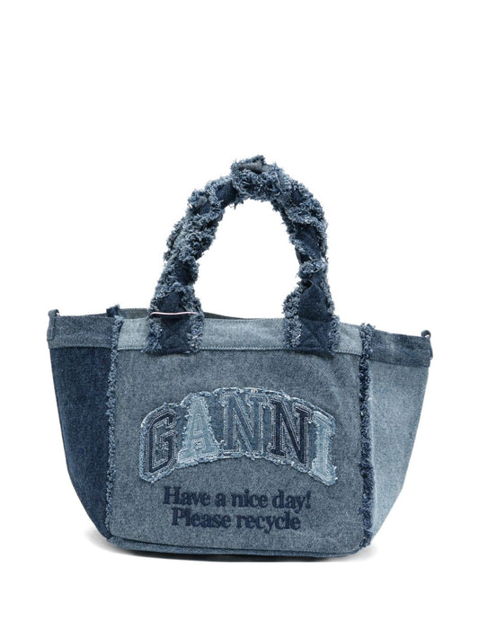 Ganni Ganni Denim small tote bag