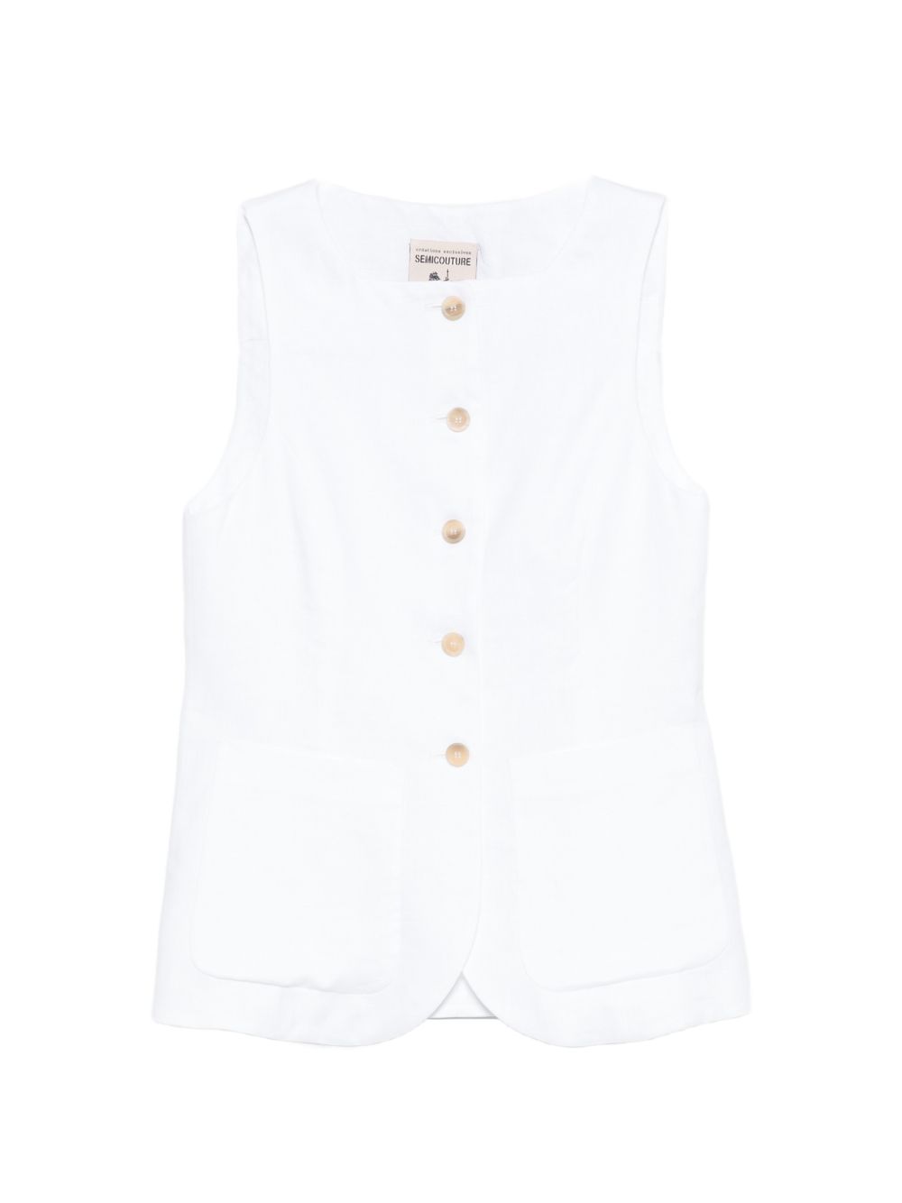 Semicouture Semicouture Glenna linen vest