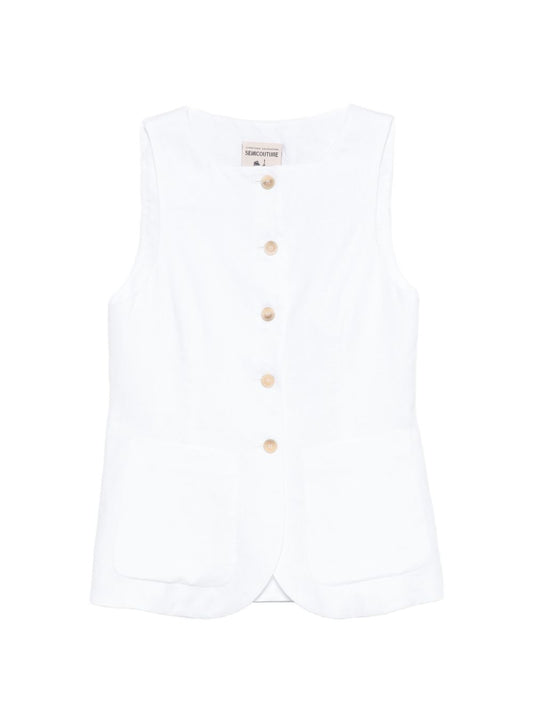 Semicouture Semicouture Glenna linen vest