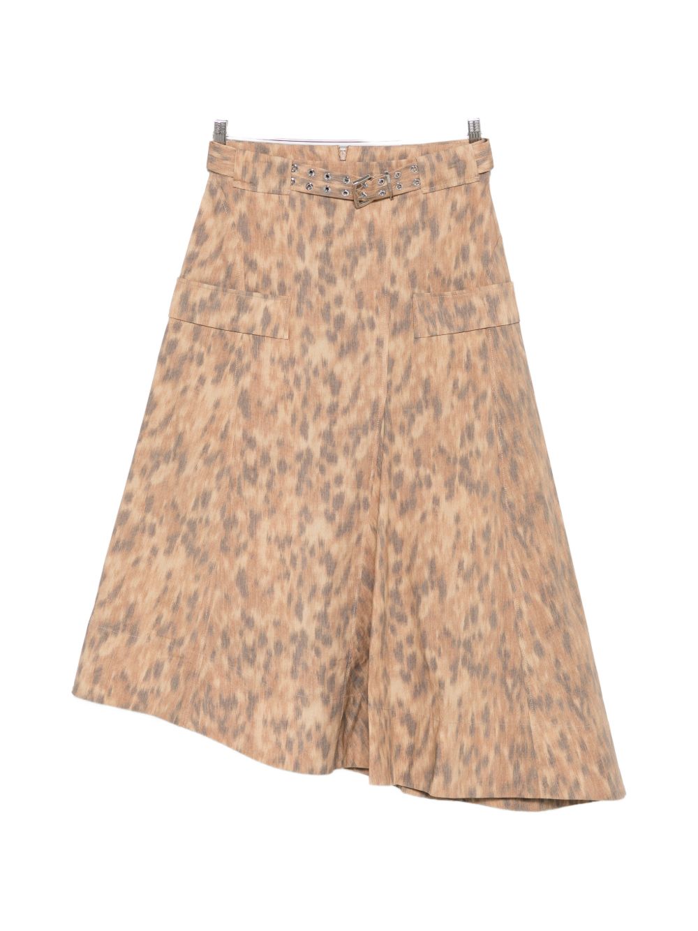 Ganni Ganni A-line silhouette Printed cotton skirt