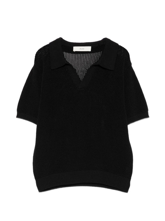 Dunst Dunst Cotton and linen polo shirt