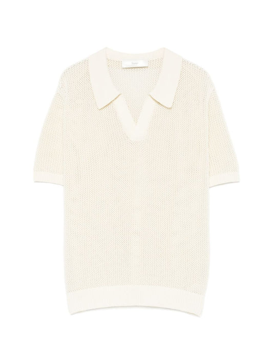 Dunst Dunst Cotton and linen polo shirt