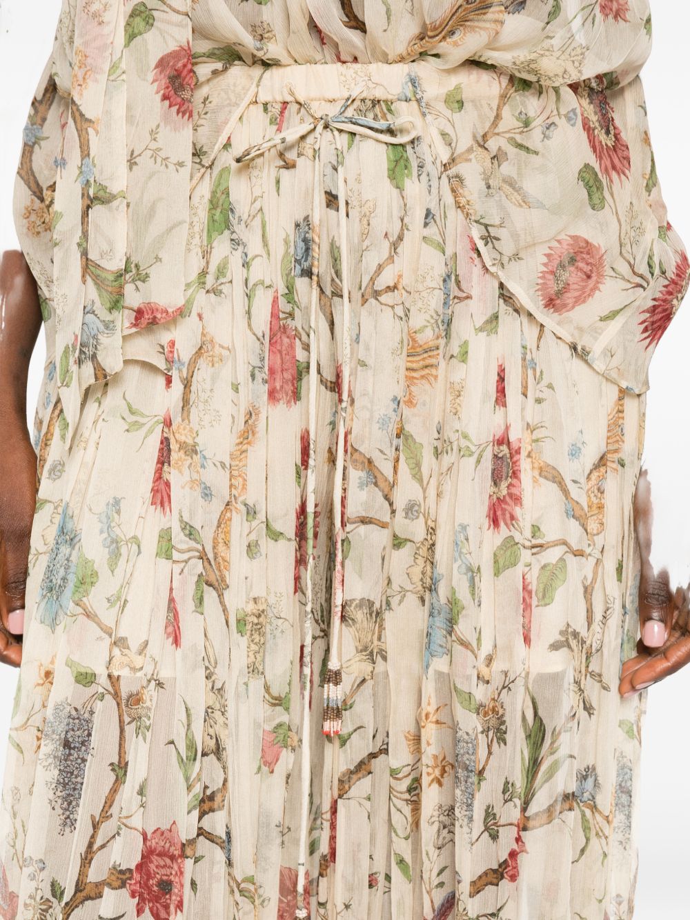 INTO THE EAST Into The East Printed Silk Trousers