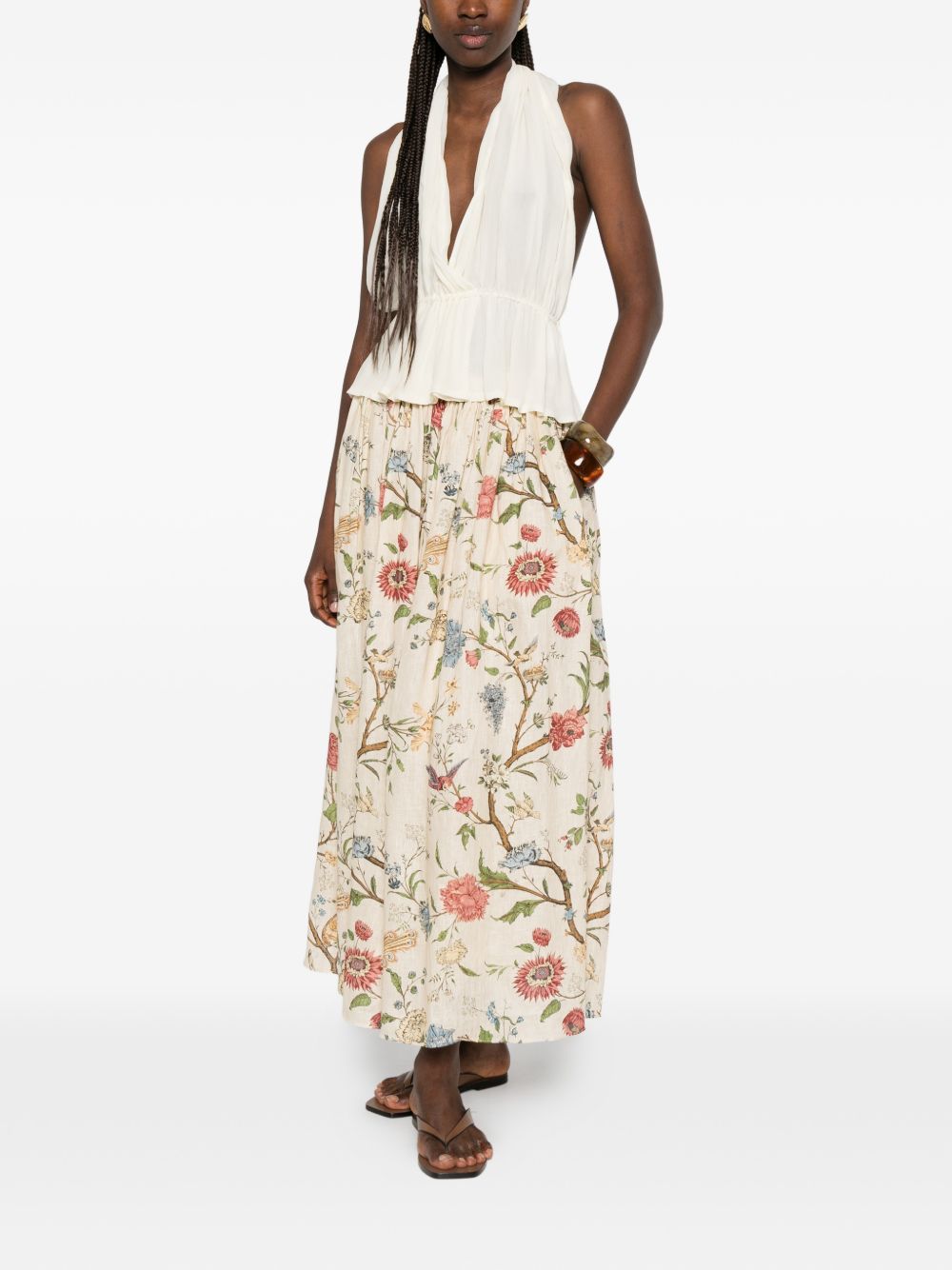 INTO THE EAST Into The East Linen Silk Blend Trousers