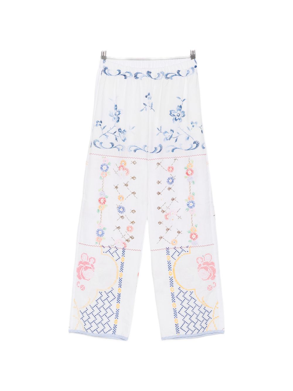 RELAX RE-LUX Relax Re-Lux Embroidered Cotton Trousers