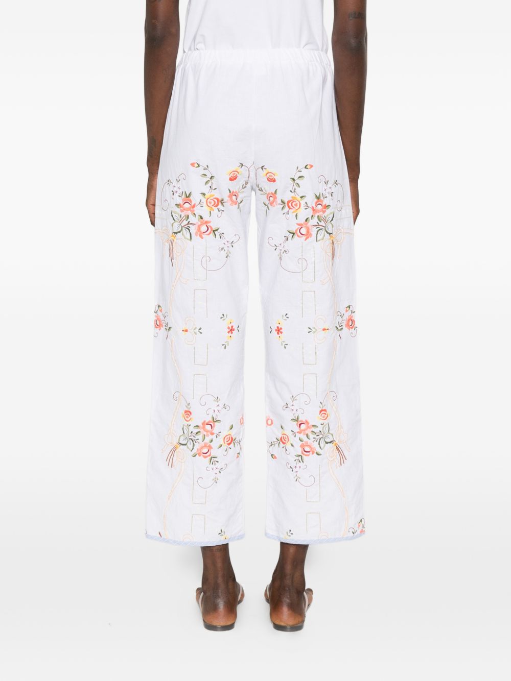 RELAX RE-LUX Relax Re-Lux Embroidered Cotton Trousers