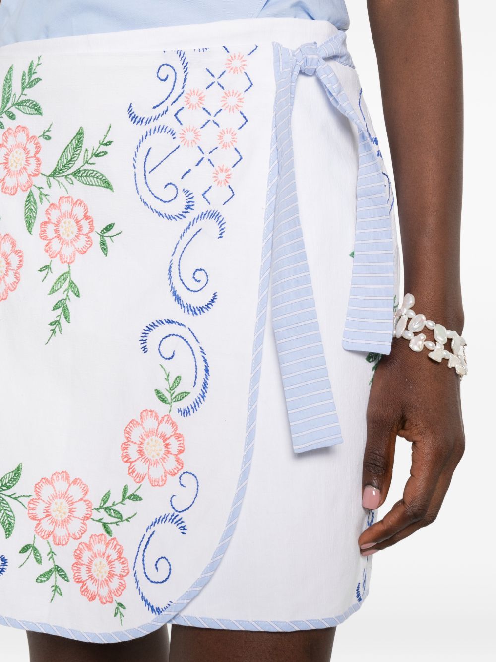 RELAX RE-LUX Relax Re-Lux Embroidered Cotton Skirt