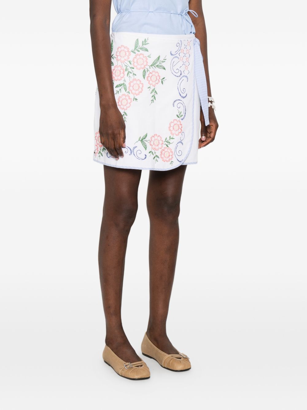 RELAX RE-LUX Relax Re-Lux Embroidered Cotton Skirt
