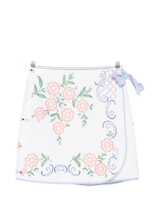 RELAX RE-LUX Relax Re-Lux Embroidered Cotton Skirt