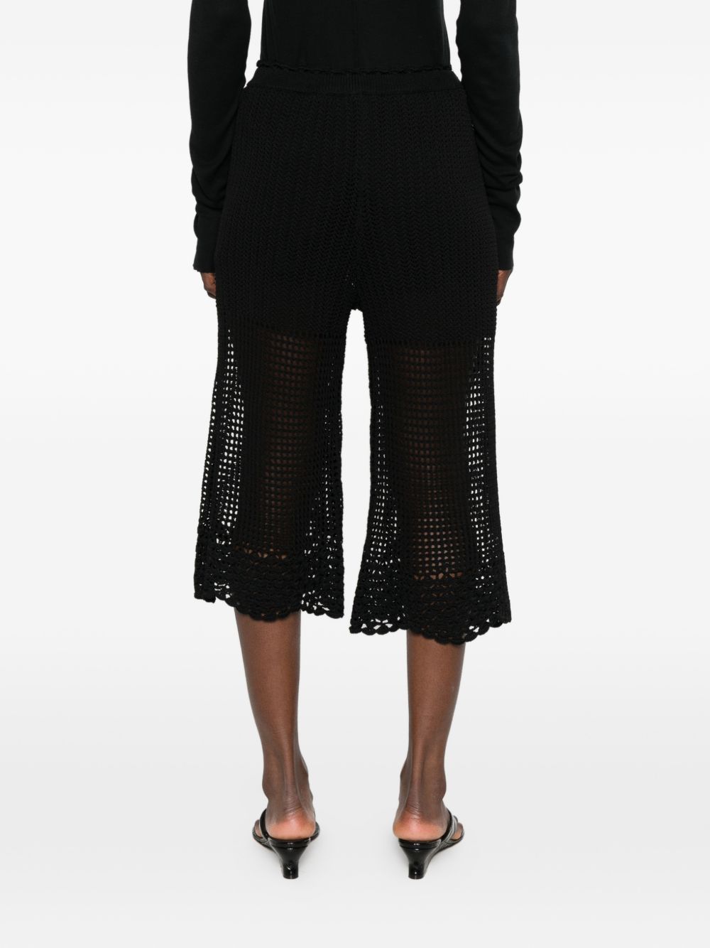 Iro Iro Crochet Knit Wide-Leg Trousers